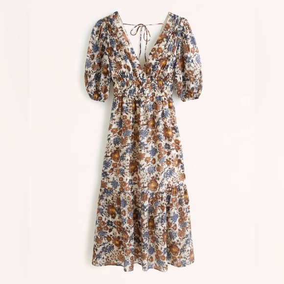 Abercrombie Floral Plunge Mini Dress - Picture 2 of 4